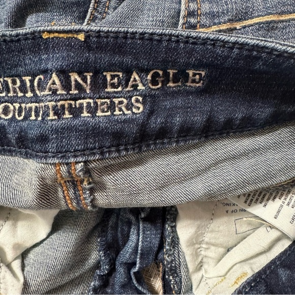 American Eagle Outfitters Artist Super Stretch Dark Blue Flare Jeans Size 00 - Picture 8 of 10